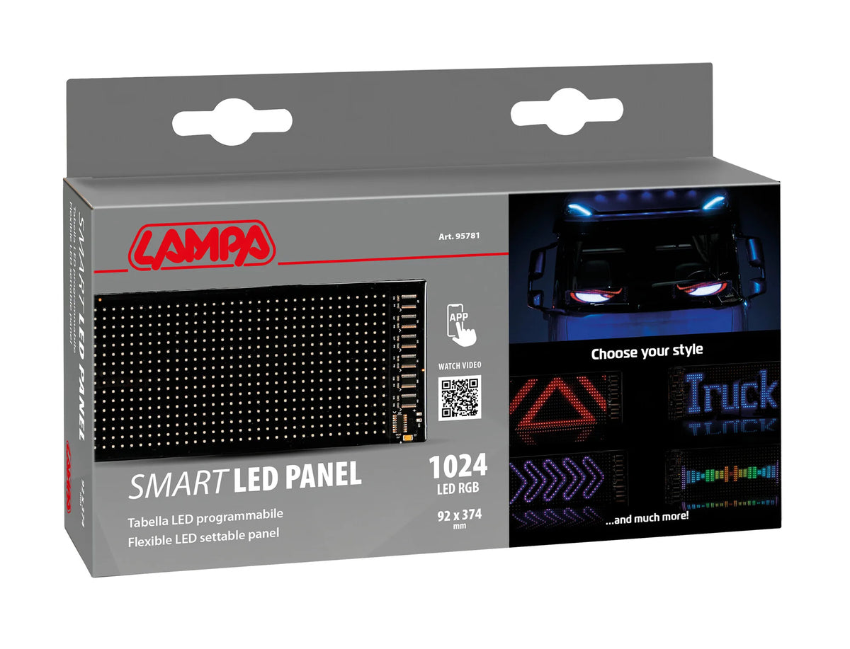 La confezione di Smart Led Panel, tabella Led programmabile, vista 2
