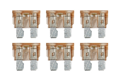 Smart Led, set 6 fusibili lamellari con spia a led, 12/32V su fondo bianco, vista 2