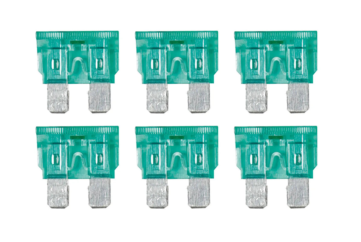 Smart Led, set 6 fusibili lamellari con spia a led, 12/32V su fondo bianco, vista 7