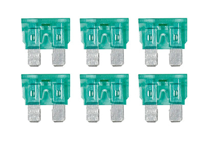 Smart Led, set 6 fusibili lamellari con spia a led, 12/32V su fondo bianco, vista 7