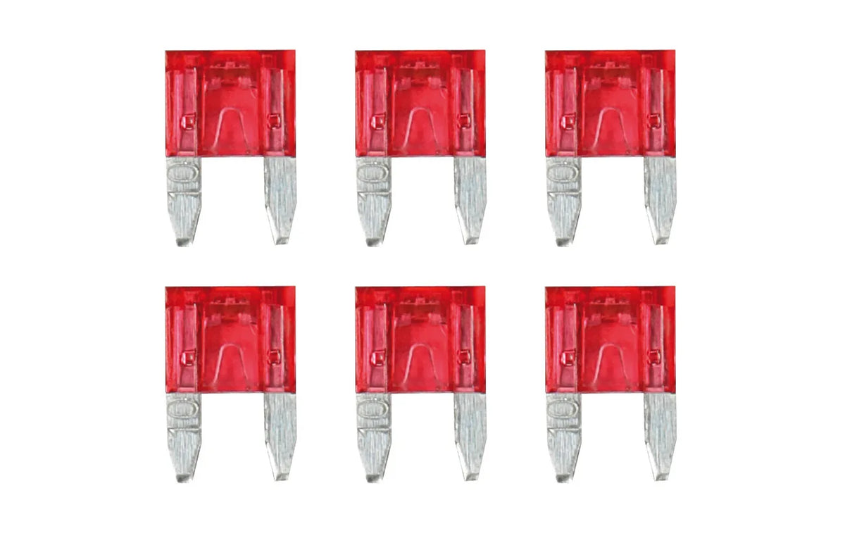 Smart Led, set 6 micro-fusibili lamellari con spia a led su fondo bianco, vista 2