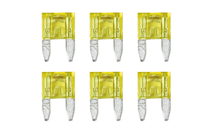 Smart Led, set 6 micro-fusibili lamellari con spia a led su fondo bianco, vista 4
