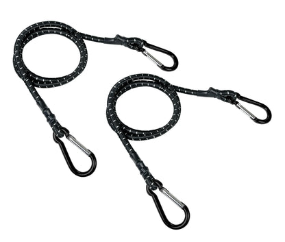 Snap-Hook, coppia corde elastiche con moschettoni in — lunghezza 100 cm, Ø 8 mm