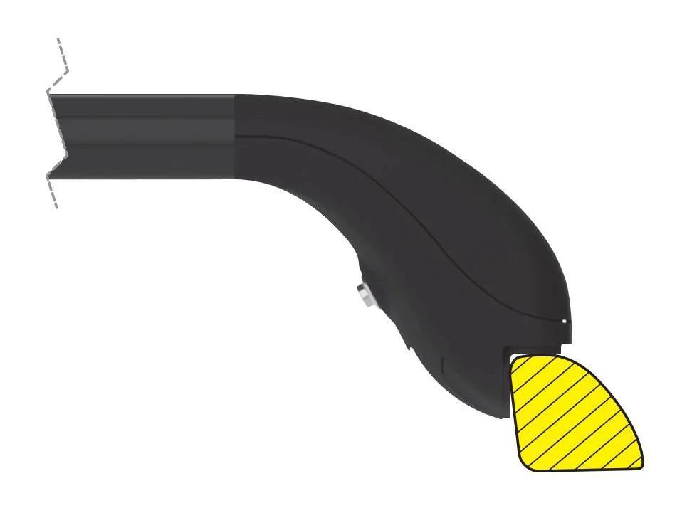 Disegno tecnico quotato di Snap Steel Rail, set completo barre portatutto telescopiche, con le misure, vista 3