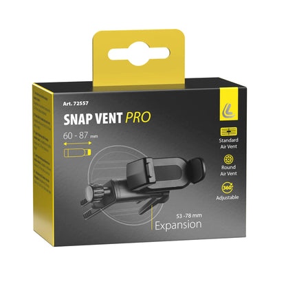La confezione di Snap Vent Pro, porta telefono per bocchette aerazione