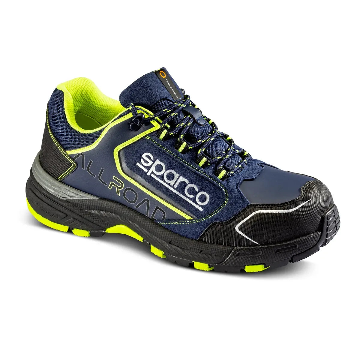 Scarpe antinfortunistiche basse Sparco All Road ESD S3S SR FO HRO Blu Marine / Giallo Fluo
