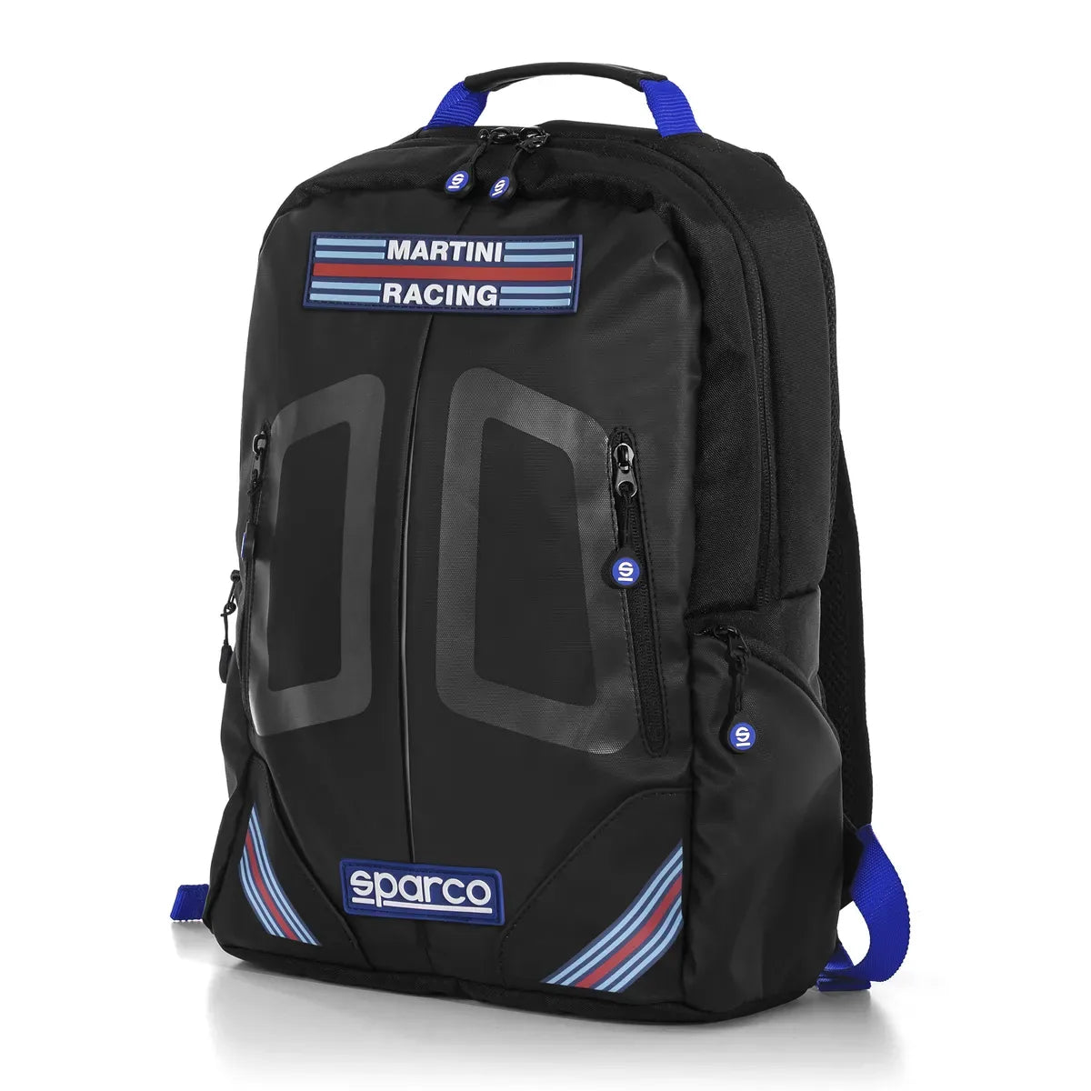 Zaino Sparco Martini Racing Stage MY23 da 15 litri con tasca per PC fino a 15 pollici Azzurro