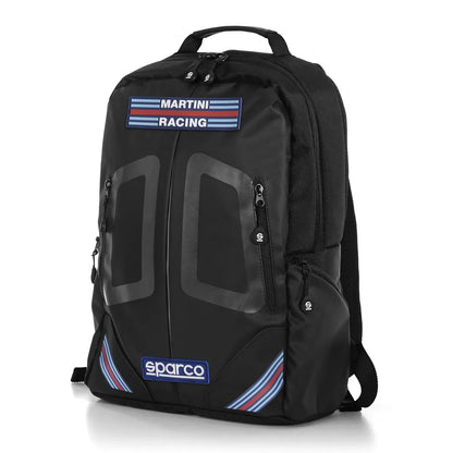 Zaino Sparco Martini Racing Stage MY23 da 15 litri con tasca per PC fino a 15 pollici Nero