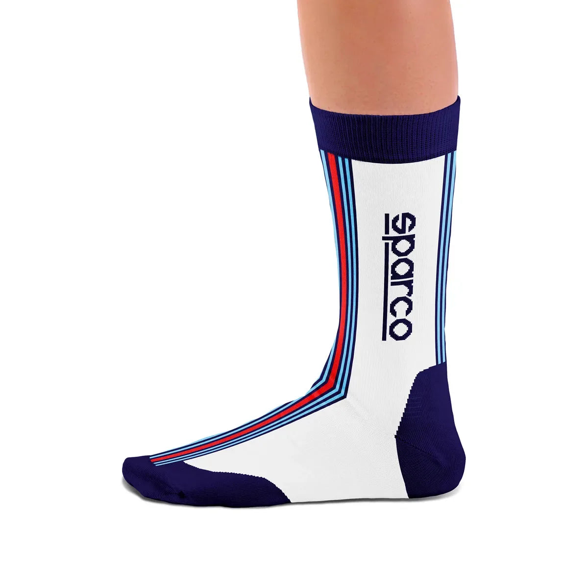Calze Sparco Martini Racing Iconic Design in cotone Bianco / Blu Marine – vista 2