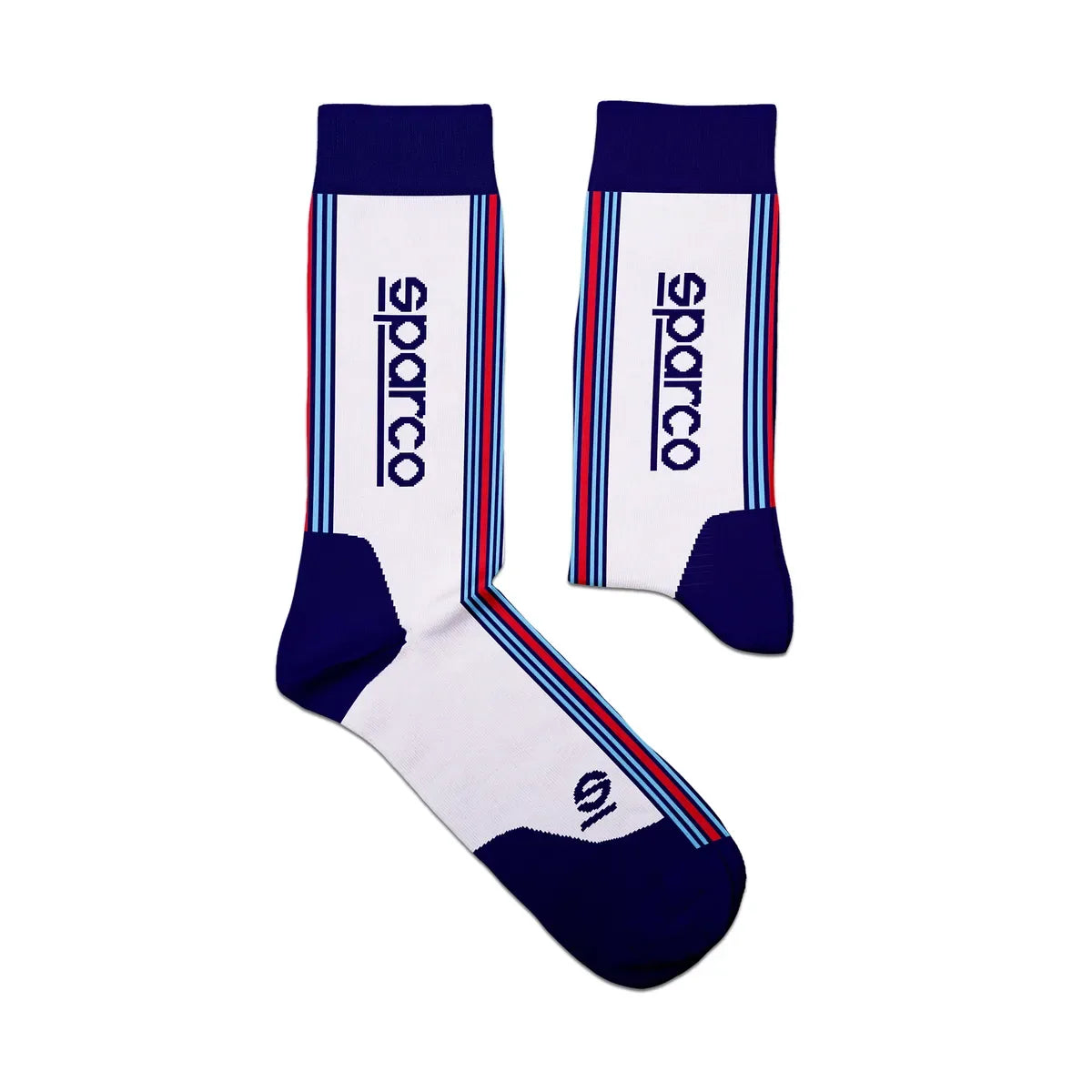 Calze Sparco Martini Racing Iconic Design in cotone Bianco / Blu Marine – vista 3