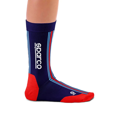 Calze Sparco Martini Racing Iconic Design in cotone Blu Marine / Rosso