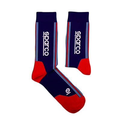 Calze Sparco Martini Racing Iconic Design in cotone Blu Marine / Rosso – vista 3