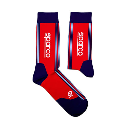 Calze Sparco Martini Racing Iconic Design in cotone Rosso / Blu Marine – vista 3