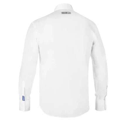 Camicia Sparco MY2024 bianca con colletto button down – vista 2