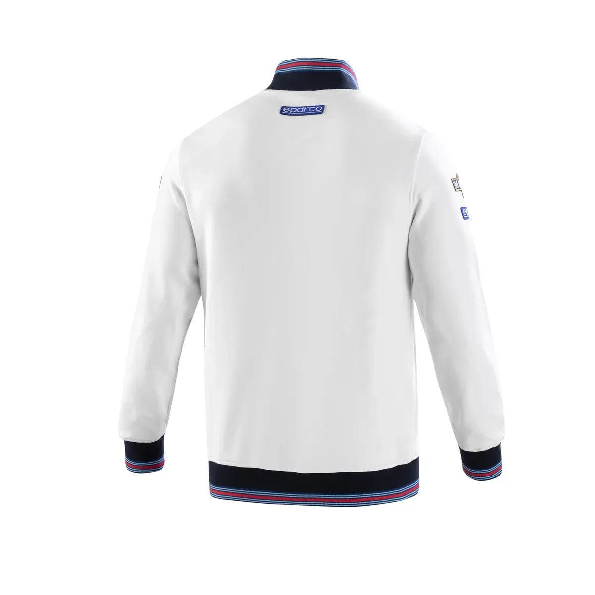 Felpa con zip intera Sparco Martini Racing in cotone Bianco – vista 2