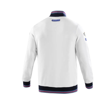 Felpa con zip intera Sparco Martini Racing in cotone Bianco – vista 2