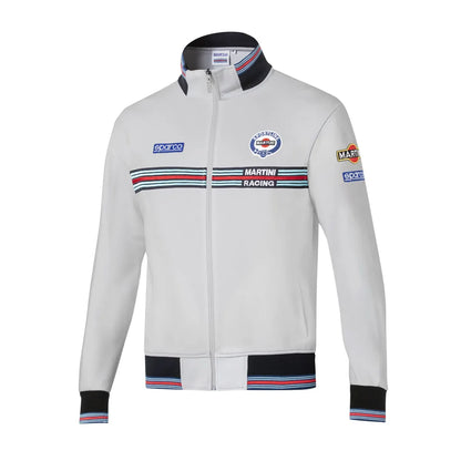 Felpa con zip intera Sparco Martini Racing in cotone Grigio