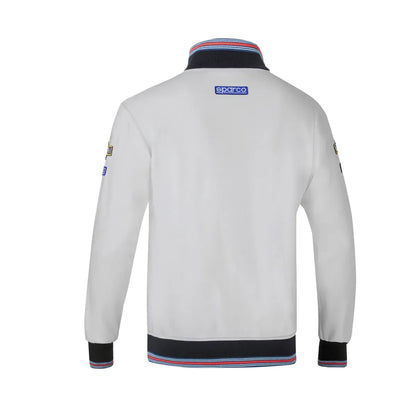Felpa con zip intera Sparco Martini Racing in cotone Grigio – vista 2