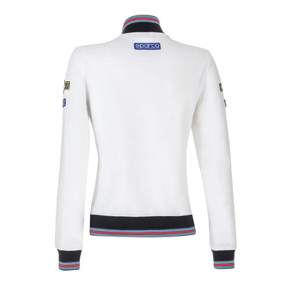 Felpa full zip da donna Sparco Martini Racing in cotone e poliestere Bianco – vista 2