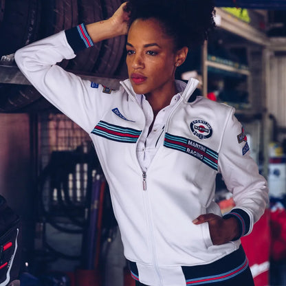 Felpa full zip da donna Sparco Martini Racing in cotone e poliestere Bianco – vista 5