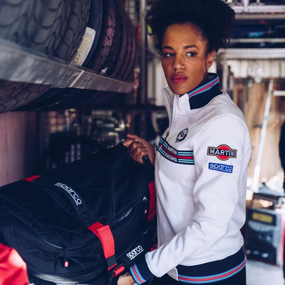 Felpa full zip da donna Sparco Martini Racing in cotone e poliestere Bianco – vista 6
