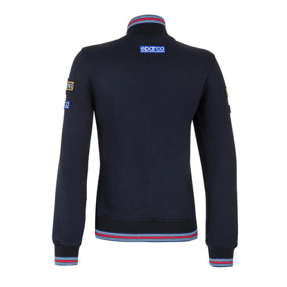 Felpa full zip da donna Sparco Martini Racing in cotone e poliestere Blu Marine – vista 2