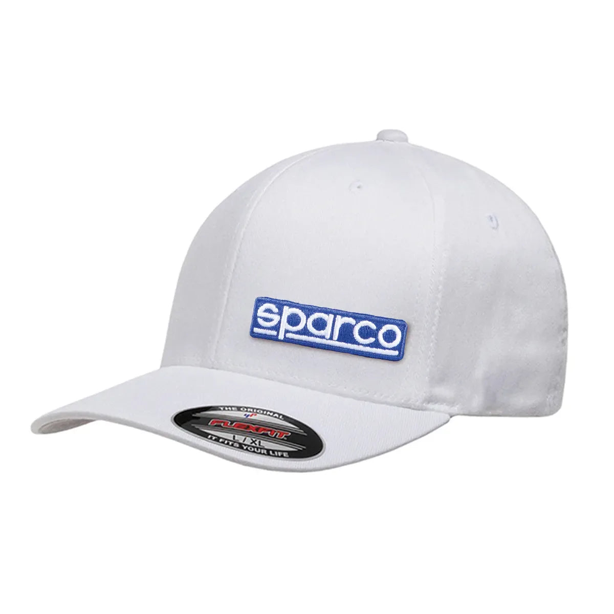 Cappellino da baseball Sparco Flexfit Original con fascia elastica Bianco