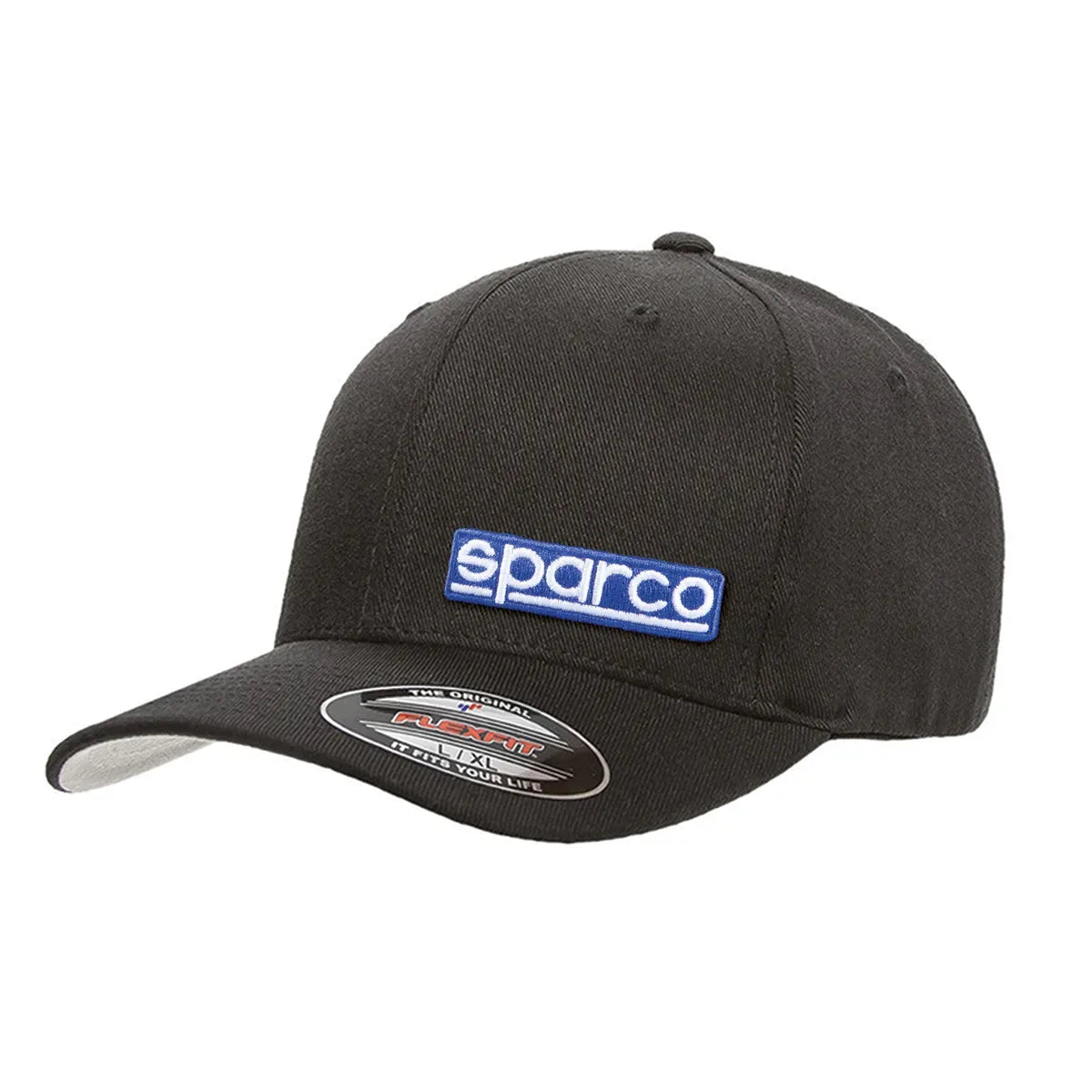 Cappellino da baseball Sparco Flexfit Original con fascia elastica Nero