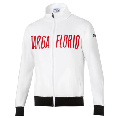 Felpa Sparco Targa Florio #F2 con zip intera Bianco