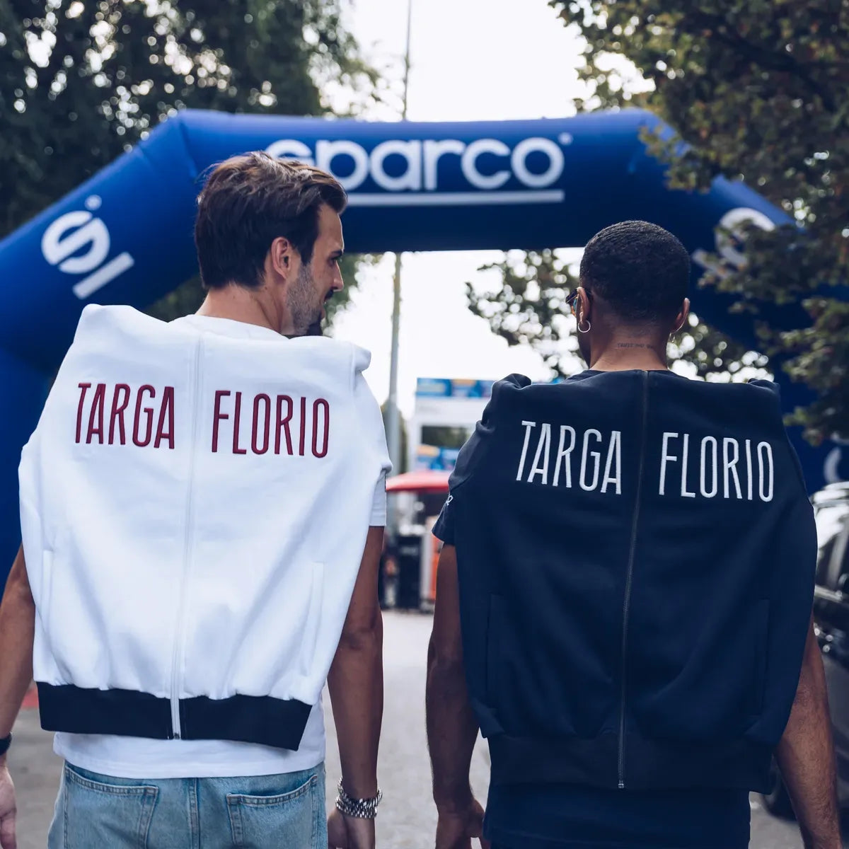 Felpa Sparco Targa Florio #F2 con zip intera Bianco – vista 6