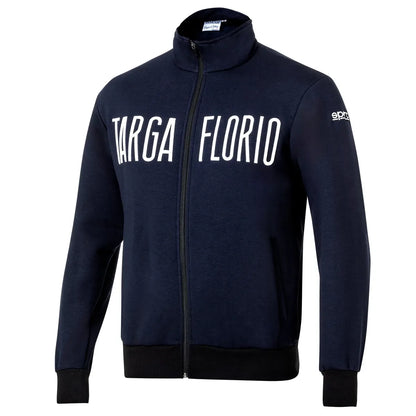 Felpa Sparco Targa Florio #F2 con zip intera Blu Marine