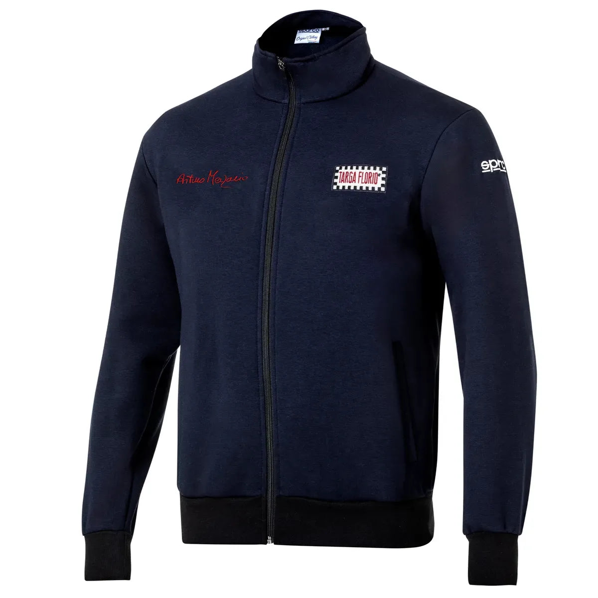 Felpa con zip intera Sparco Targa Florio Arturo Merzario #AM2 Blu Marine