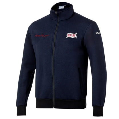 Felpa con zip intera Sparco Targa Florio Arturo Merzario #AM2 Blu Marine