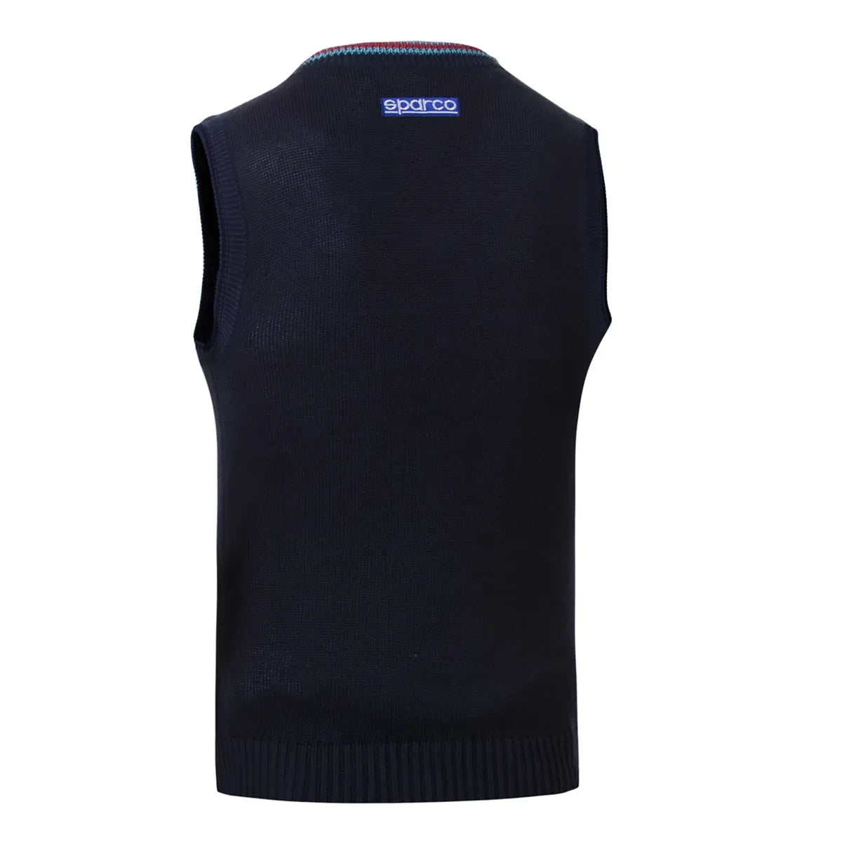 Gilet Sparco Martini Racing in cotone con scollo a V blu marine – vista 2