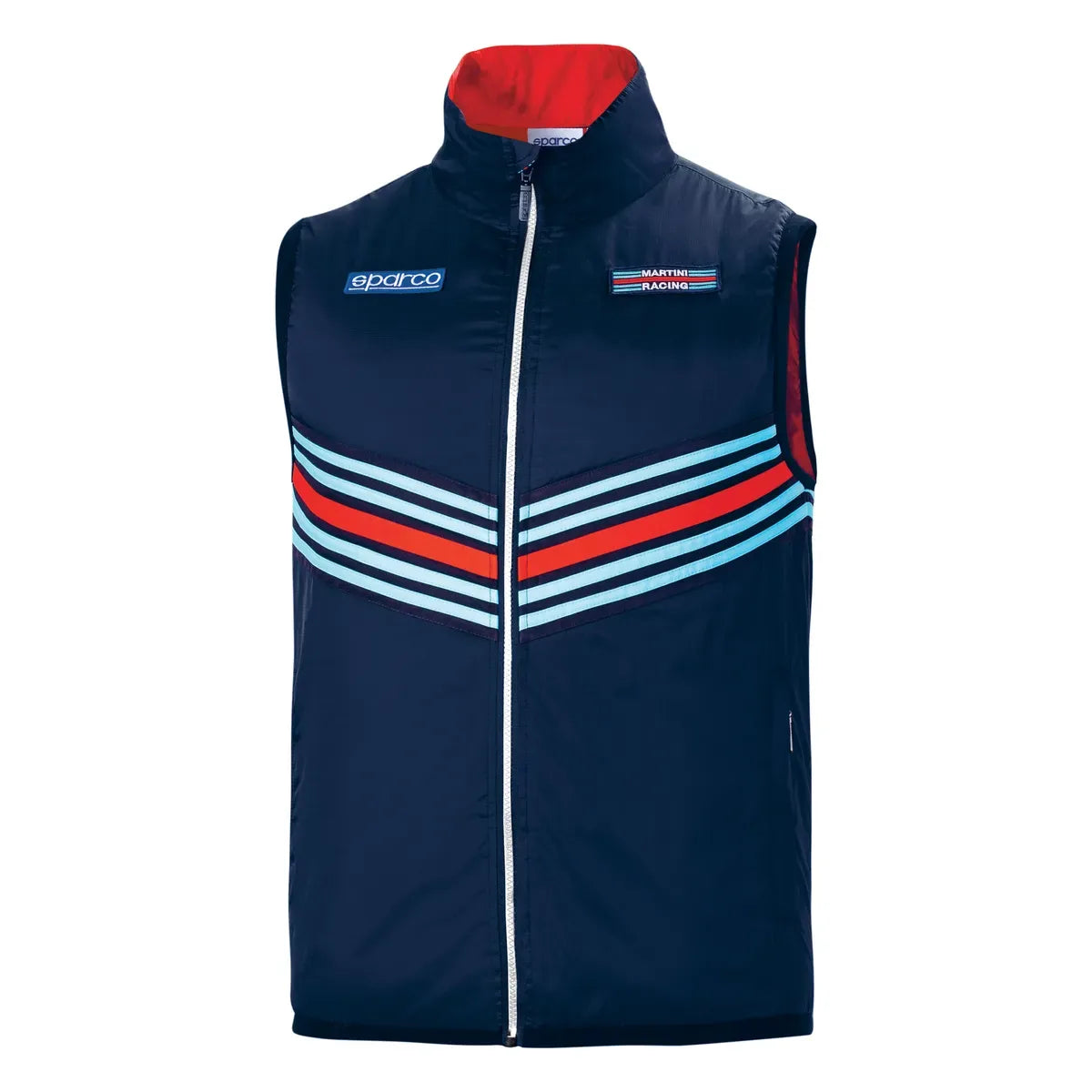 Gilet Sparco Martini-R Martini Racing imbottito in ripstop blu marine