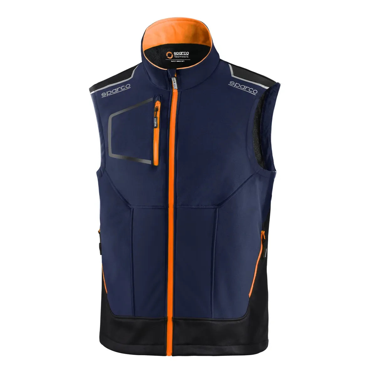 Gilet da lavoro Sparco TW Illinois Blu Marine / Arancio Fluo