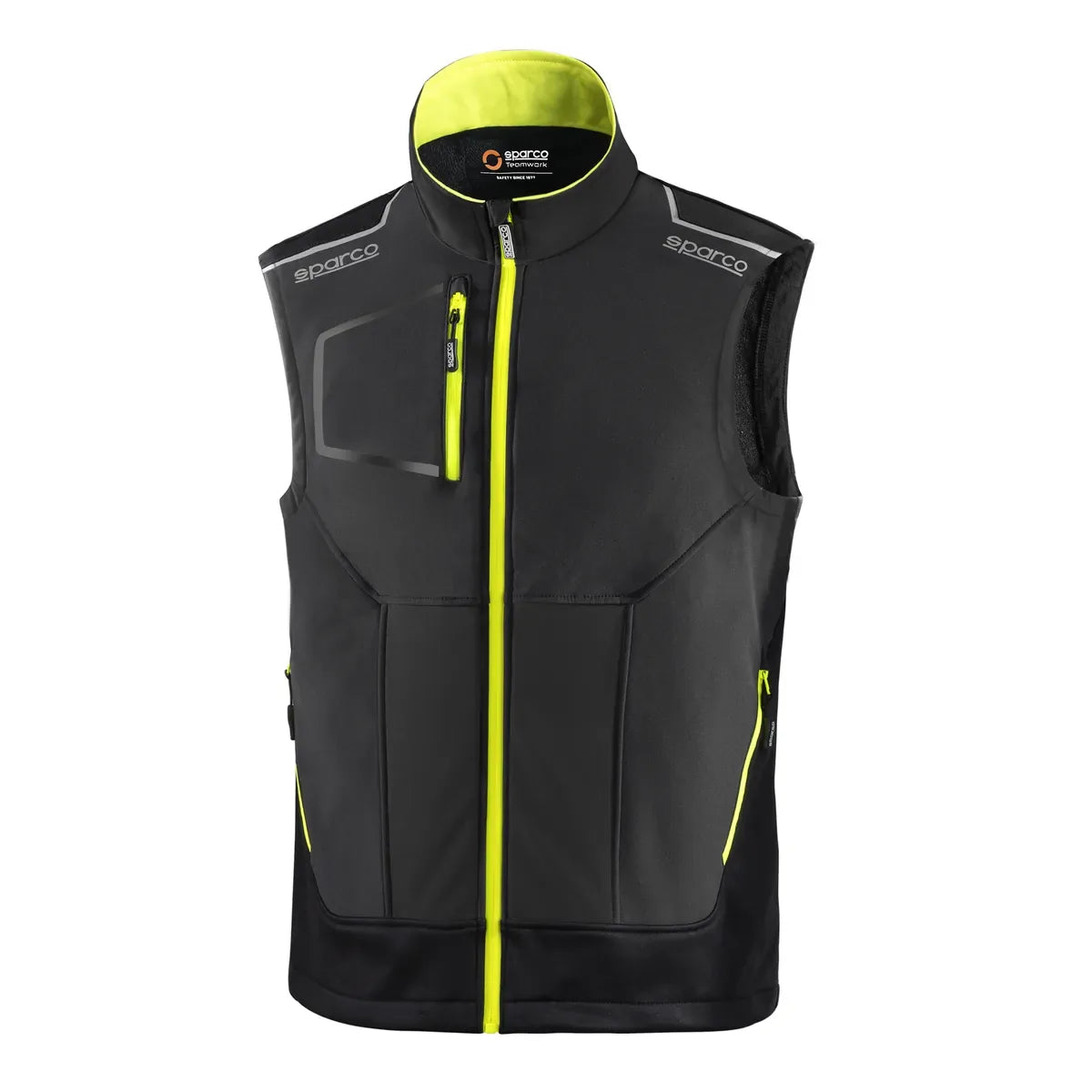 Gilet da lavoro Sparco TW Illinois Grigio Scuro / Giallo Fluo