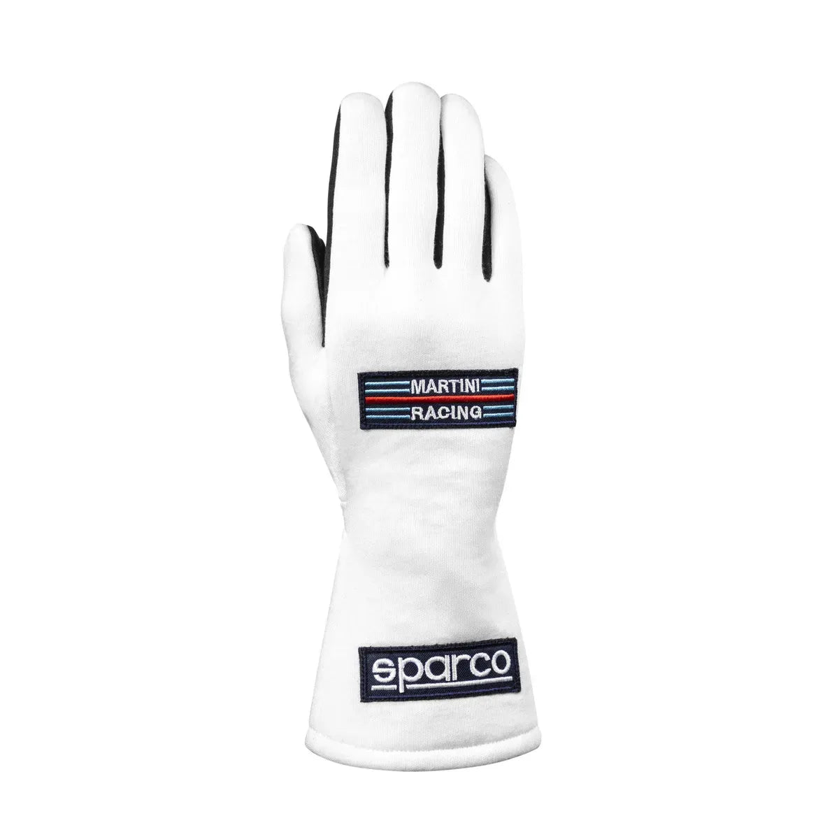 Guanti racing Sparco Martini Racing Land omologati FIA 8856-2018 Bianco