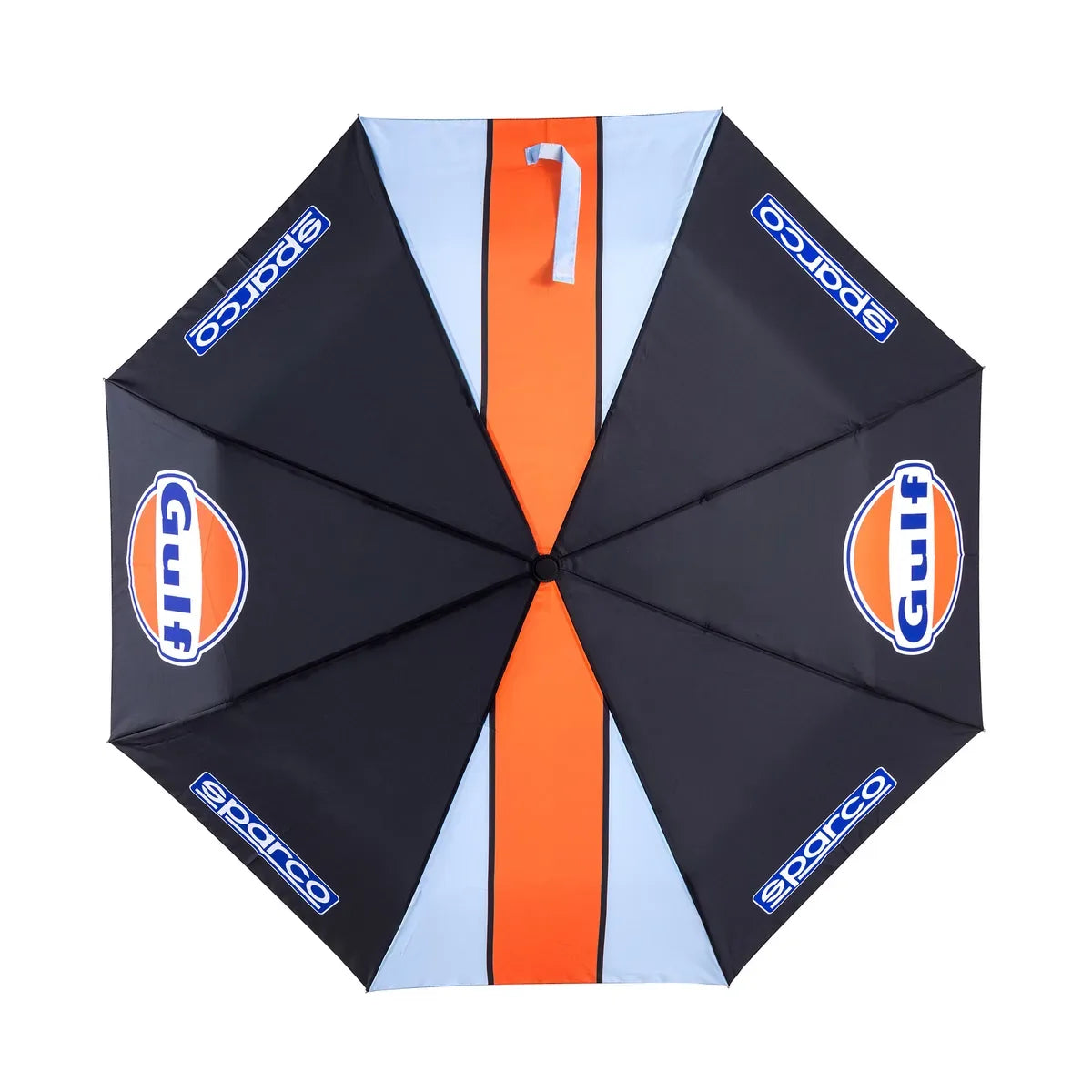 Ombrello pieghevole Sparco Gulf con torcia LED, diametro 120 cm, blu scuro