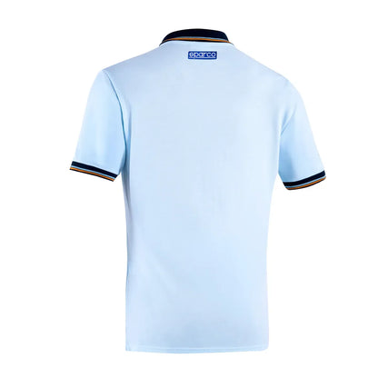 Polo Sparco Gulf Piquet Pocket in cotone con taschino Celeste – vista 2