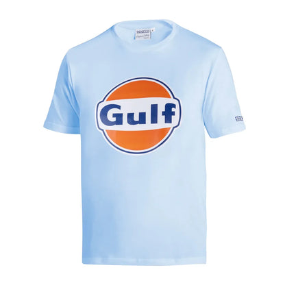 T-shirt Sparco Gulf Brand in jersey stretch di cotone Celeste