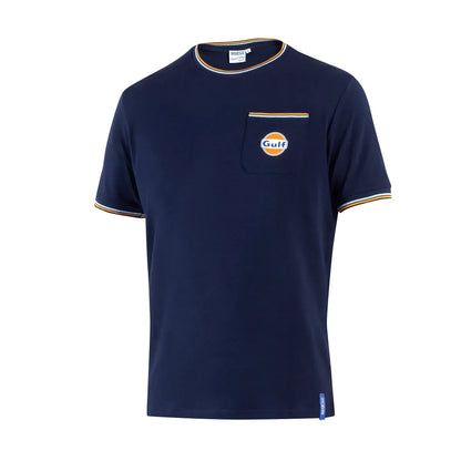 T-shirt Sparco Gulf Pocket in jersey stretch di cotone Blu Scuro