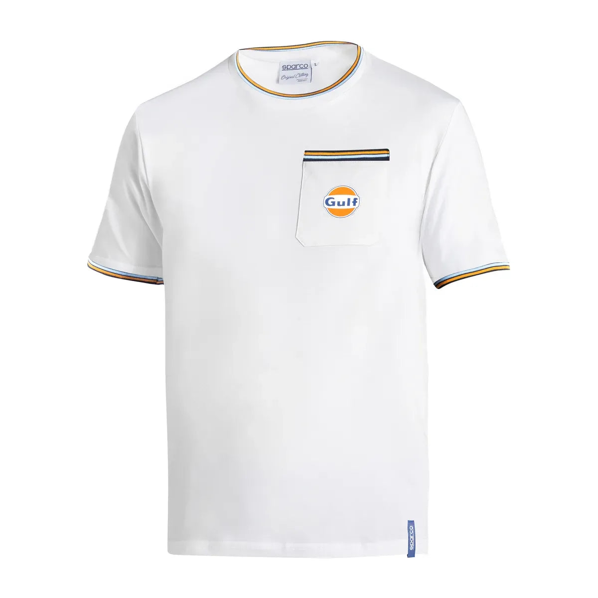 T-shirt Sparco Gulf Pocket in jersey stretch di cotone Bianco