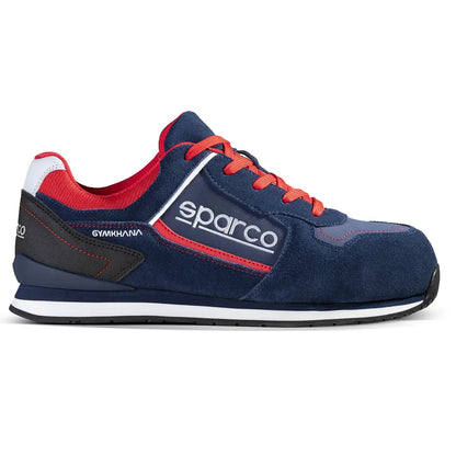Scarpe antinfortunistiche basse Sparco Gymkhana ESD S3S SR FO HRO Blu Marine / Rosso – vista 3