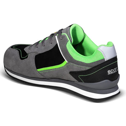 Scarpe antinfortunistiche basse Sparco Gymkhana ESD S3S SR FO HRO Grigio Scuro / Verde Fluo – vista 2