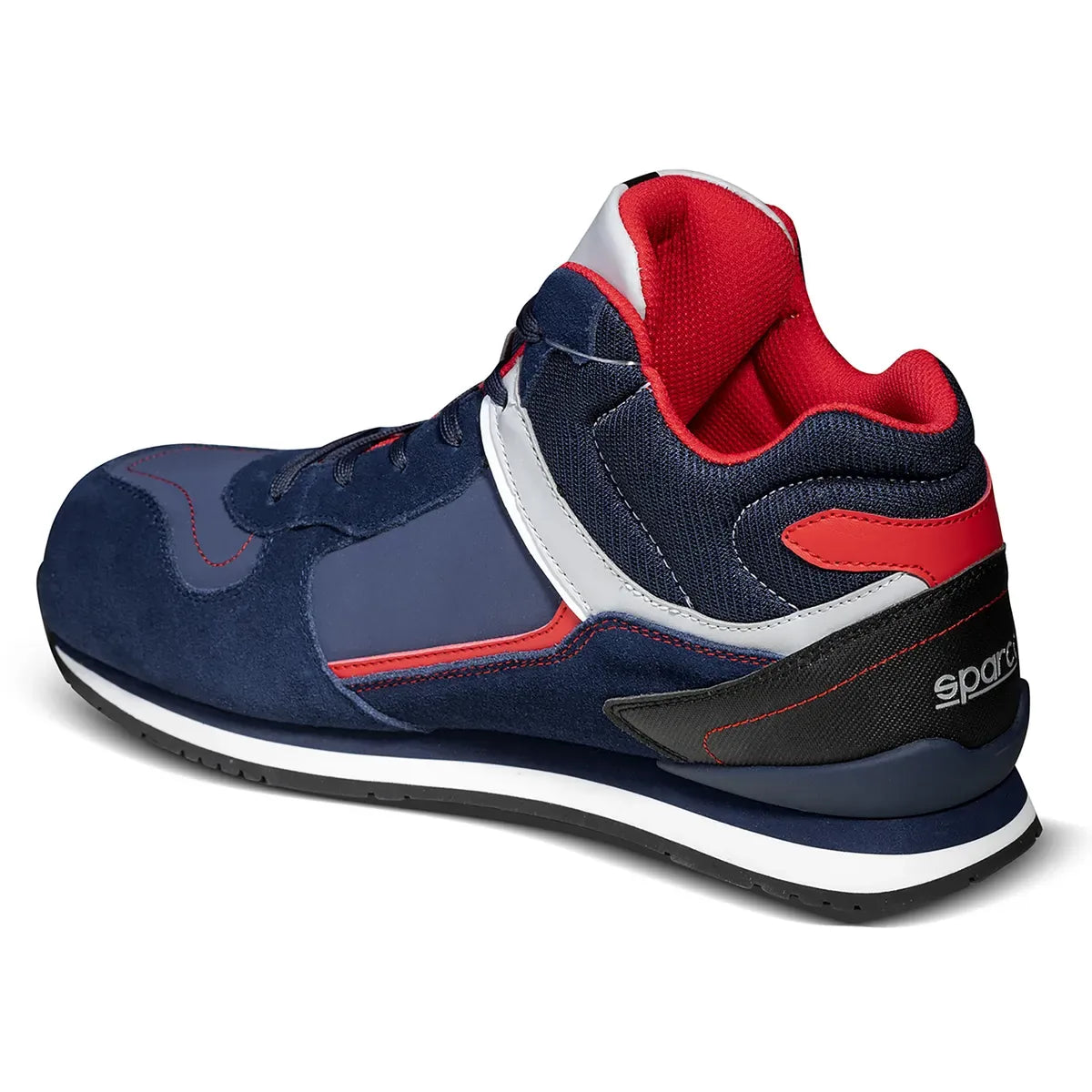 Scarpe antinfortunistiche alte Sparco Gymkhana-H Olympus AC ESD S3S SR FO HRO Blu Marine / Rosso – vista 2