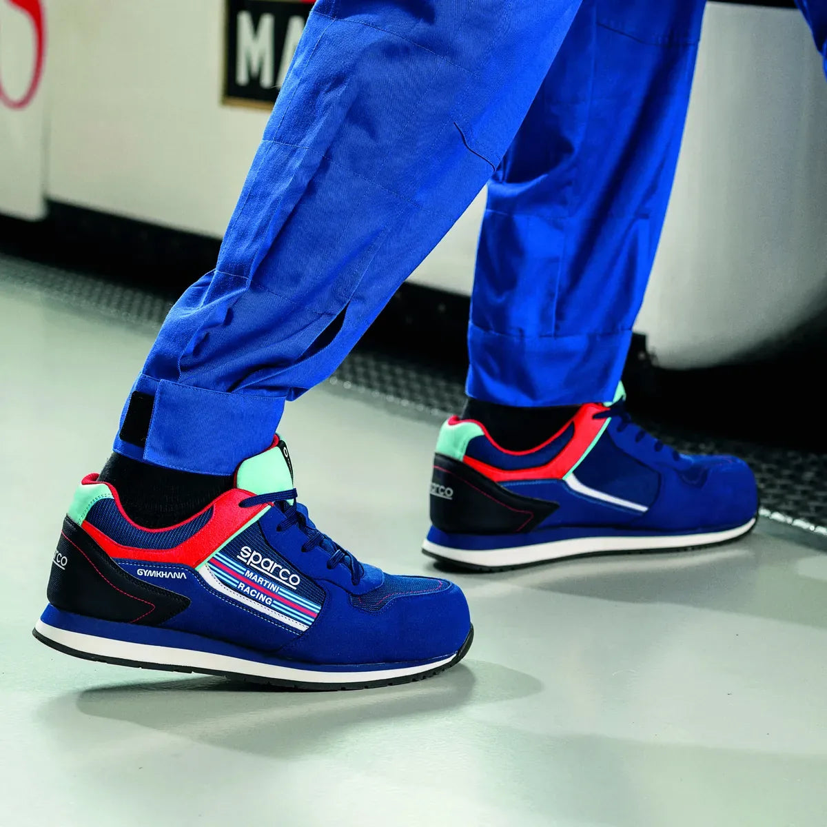 Scarpe antinfortunistiche basse Sparco Gymkhana Martini Racing ESD S1PS SR FO HRO blu marine – vista 7