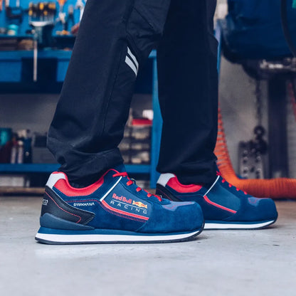 Scarpe antinfortunistiche basse Sparco Gymkhana Red Bull ESD S3S SR FO HRO blu marine e rosso – vista 2