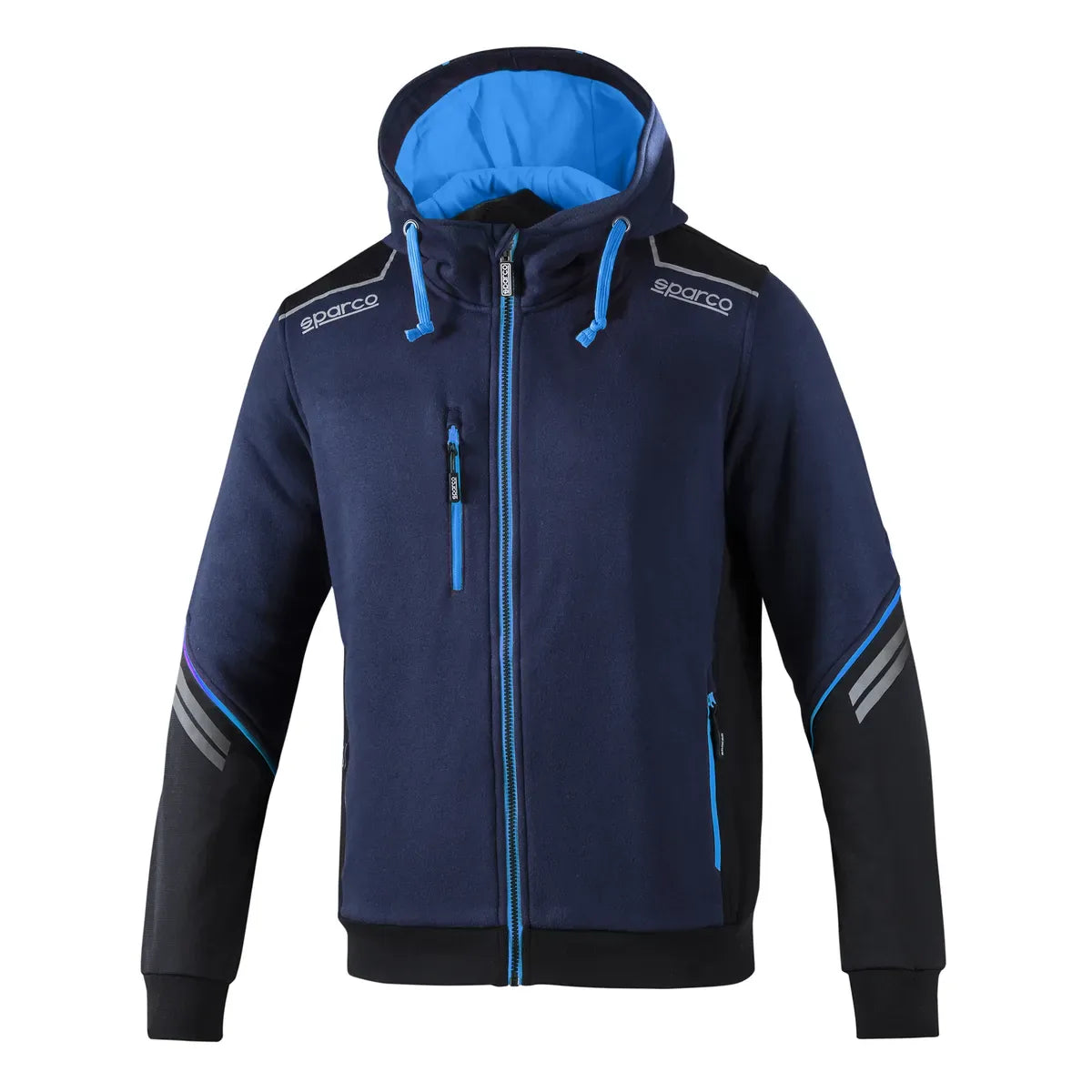 Felpa da lavoro Sparco Hooded Full Zip Colorado Blu Marine / Azzurro