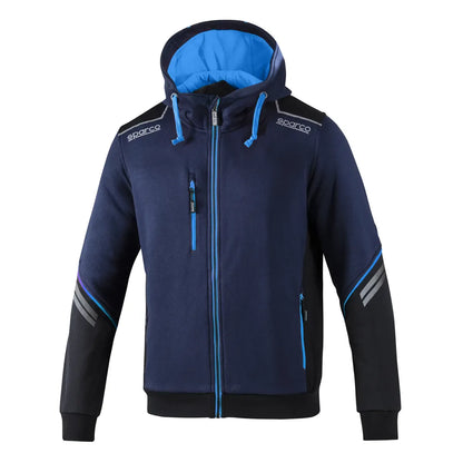 Felpa da lavoro Sparco Hooded Full Zip Colorado Blu Marine / Azzurro